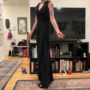 La Femme Black Maxi Dress